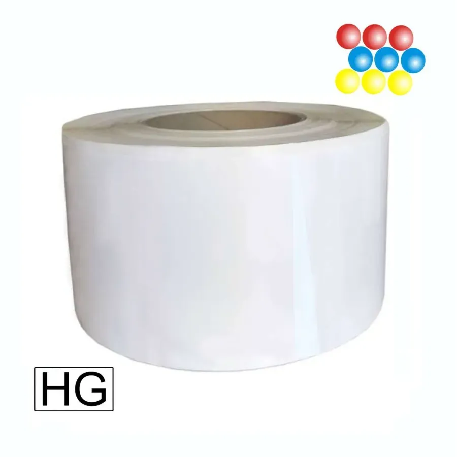 Laserdruck Etiketten Polyester weiß glänzend, (BxH)126mmx130m endlos, Kern:76mm ø203mm - Liner 130mm