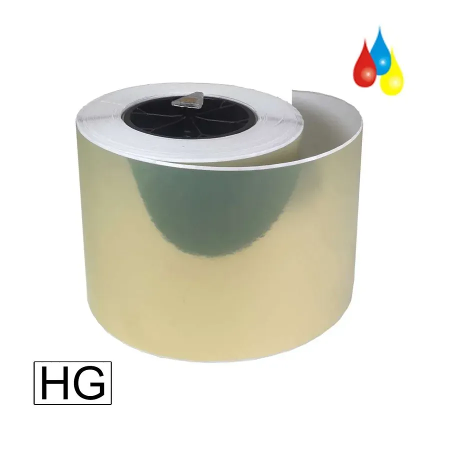 Inkjet Etiketten Polyester gold glänzend, (BxH)125mmx47m endlos, Kern:76mm ø152mm - LX610e