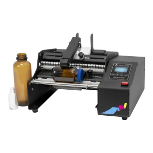 Afinia Label A200 Etikettiermaschine mit Bedienertaste, Fußpedal und Ultraschall-Lückensensor für zylindrische Gefäße