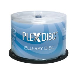 PlexDisc 6x fach Speed, 25GB White Inkjet Hub Printable BD-R 50 Stück in der Cake Box