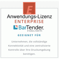 Seagull BarTender neueste Version Enterprise, Anwendungslizenz & 5 Druckerlizenzen mit 12 Monate Standard Support & Maintainance