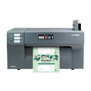 Primera LX4000e Farbetikettendrucker mit 1 Mehrzweck-Druckkopf + sep. CMY-Pigmenttinte, USB, Netzwerk, inkl. 30 Minuten Online Schulung, 3 Jahre Garantie*
