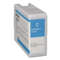 EPSON Tintenpatrone dye cyan 80 ml, passend für Farbetikettendrucker ColorWorks D6000 / D6500 Serie