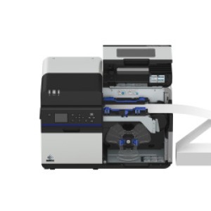 Farbetikettendrucker Epson ColorWorks C8000 (mk), Farbetikettendrucker mit glänzend schwarzer Tinte, Cutter USB & Netzwerkanschluss