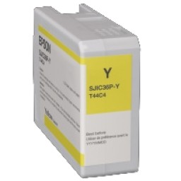 Epson Tintenpatrone, gelb 80 ml, passend für Farbetikettendrucker ColorWorks C6000/6500 Serie