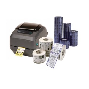 Etiketten mit Drucker für silberne Geräte- oder Typenschilder in 51x25mm Größe