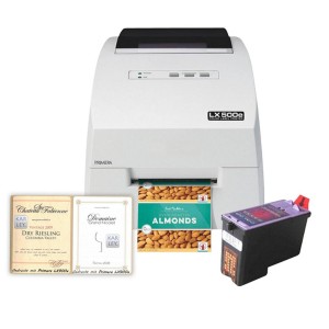 Weinflaschen Set 2 - Inkjet Etikettendrucker LX500eC mit passenden Vintage Etiketten und einer Patrone, mit 30 Minuten Online Schulung, 3 Jahre Garantie*