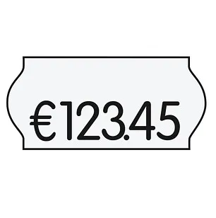 Preisauszeichnungsetiketten 26 x 12 mm  ablösbar, weiß 1.500 Etiketten/Rolle für contact26, 36 Rollen