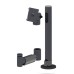 POSPOLE B45 400mm Basisvariante mit Verlängerungs- und Schwenkarm, zweiarmig, VESA- 75/100 Vorrichtung, Farbe: Schwarz
