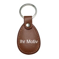 RFID Leder Schlüsselanhänger / Keyfob SOFT mit Ihrem Wunschchip