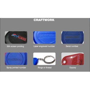 RFID personalisierbarer Schlüsselanhänger/Keyfob mit Wunschchip bestücken, Semikolonoptik, verschiedene Farben & Frequenzen und Materialien, für Zugangskontrolle, Identifizierung u.v.m.