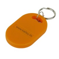 RFID Schlüsselanhänger  Keyfob EM4200 125KHz Chip, ovale Form in orange