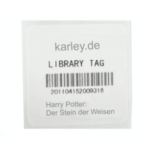 RFID Bücher Aufkleber, 50mm×50mm, mit UHF Alien H3 Chip