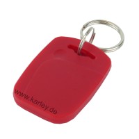 RFID Schlüsselanhänger/Keyfob BASIC mit MIFARE® S50 / 1K Classic Chip, rot