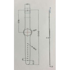 RFID Armband Uhrendesign PVC, verstellbar, verschiedene Farben mit Wunschchip