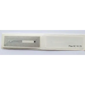 RFID Papier Matt Aufkleber in 18x56mm Rechteckig mit MIFARE SE 1K 7B Chip, 13,56Mhz