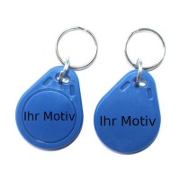 RFID personalisierbarer Schlüsselanhänger/Keyfob mit Wunschchip bestücken, klein, leicht & bequem, verschiedene Farben für Zugangskontrolle, Identifizierung u.v.m.