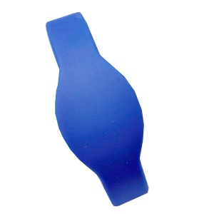 RFID Wristband Silikon mit ovalem Kopf, blau mit MIFARE® classic 1K NXP Original Chipset, 65mm Durchmesser