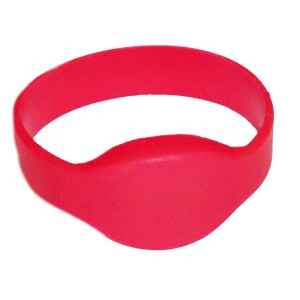 RFID Wristband Silikon mit ovalem Kopf, rot mit MIFARE® Classic  1K NXP Original Chipset, 55mm Durchmesser