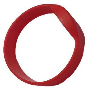 RFID Wristband Silikon mit ovalem Kopf, rot mit MIFARE® Classic  1K NXP Original Chipset, 55mm Durchmesser