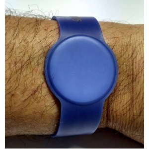 RFID Armband Uhrendesign PVC, verstellbar, blau mit NXP iCODE SLiX Original Chipset 64bit UID