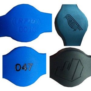 RFID Wristband Silikon mit ovalem Kopf mit MIFARE® 13,56Mhz-Chip in blau