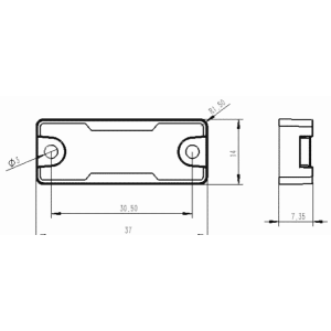 On Metal Tag für Indoor und Outdoor Anwendungen - Alkohol resistent - sehr beständig dank Keramik Gehäuse UHF RFID CHIPSET ALIEN H9