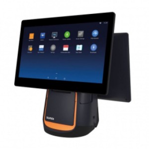 Sunmi T2s, 39,6cm (15,6''), Kundendisplay (15 zoll), integrierter Bondrucker, Android (9.0), inkl.: Netzteil, Netzkabel (EU), Farbe: schwarz, orange