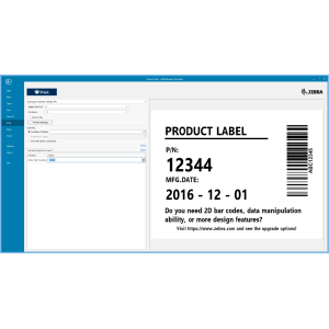 Barcode Etiketten Design Software: ZebraDesigner 3 Pro, physische Lizenzschlüsselkarte