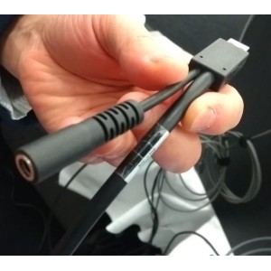 Zebra Verbindungskabel, USB, gerade, geschirmt, Länge: 2m mit Netzteilanschluss für Gabelstapler Verwendung