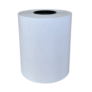 Etikettenrolle (Liner-Free), Thermopapier, für Desktop-Drucker, Thermodirekt, Rollenbreite: 58mm, Kern: 40mm, Durchmesser 100mm, Länge: 65m