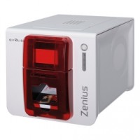 Kartendrucker für Papier oder Kunstoff ISO Karten: Evolis Zenius Classic, einseitig, 12 Punkte/mm (300dpi), USB, rot