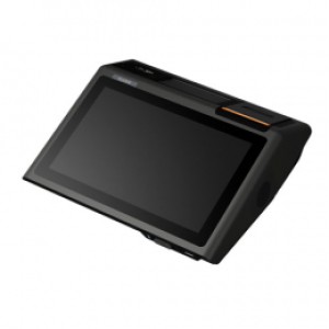 Sunmi D2 Mini kostengünstiges Kassensystem, VFD, Audio, 4G (LTE), Micro SD-Slot, Kundendisplay, integrierter Bondrucker (58mm), Android (8.1), inkl.: Netzteil, Netzkabel (EU), Farbe: schwarz, orange
