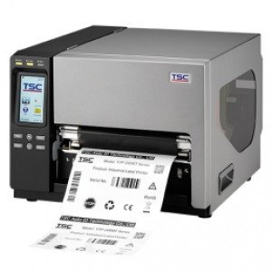 Hochauflösender Industrie-Thermodrucker für 241mm breite Etiketten, TSC TTP-384MT, 12 Punkte/mm (300dpi),  Display, TSPL-EZ, USB, RS232, LPT, Ethernet