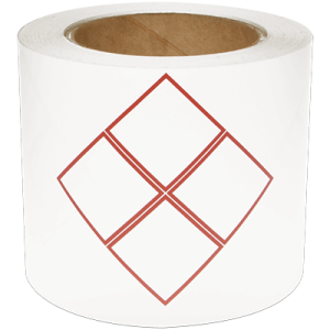 DuraLabel GHS-Etiketten 100x150mm, 4 rote Rauten, für Kodiak Max